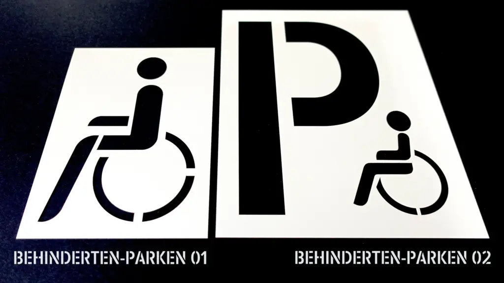 Piktogrammschablone Behindertenparkplatz