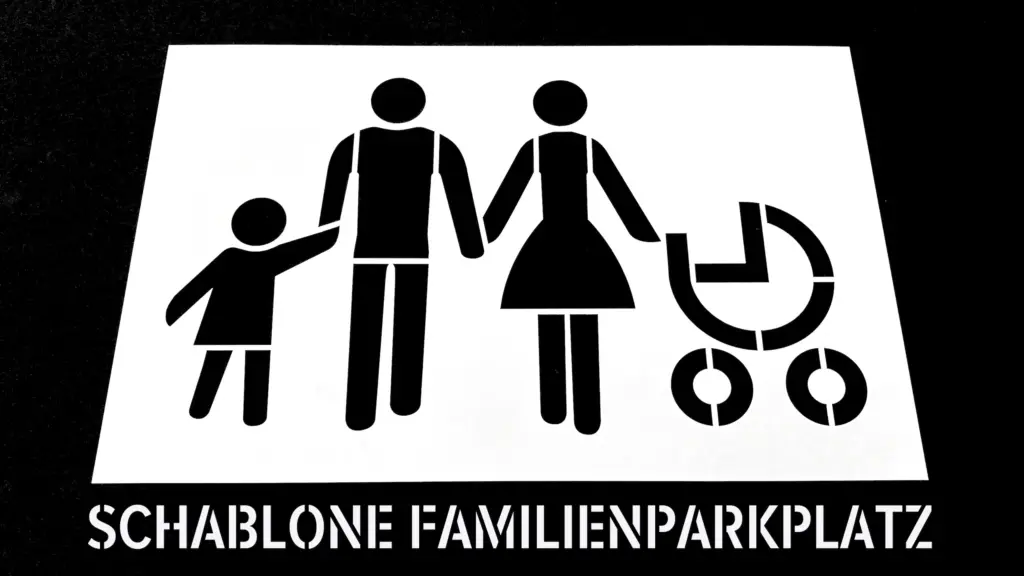 Schablone Familienparkplatz