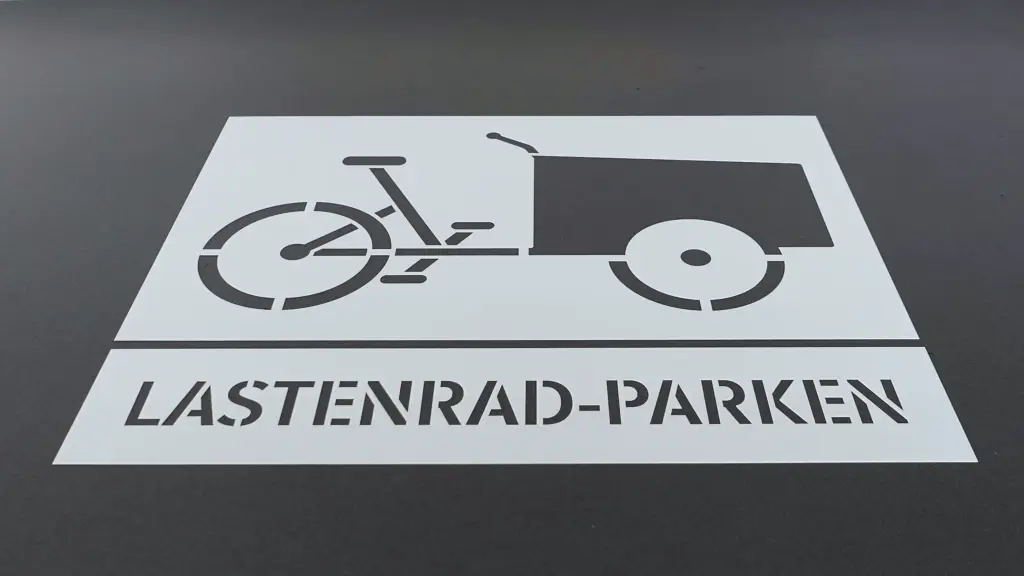 Schablone Lastenrad-Parken