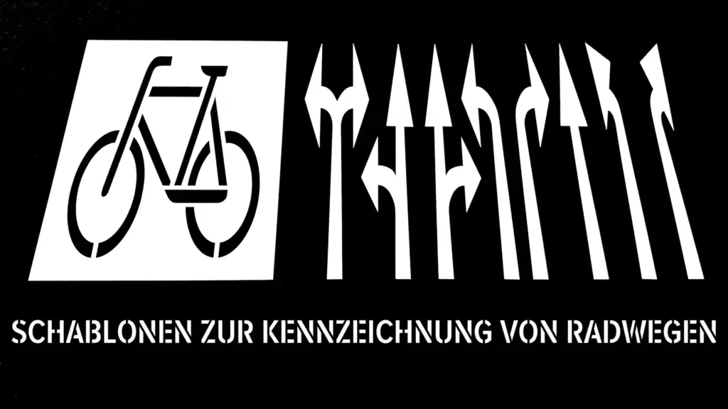 Piktogrammschablonen für Radwege