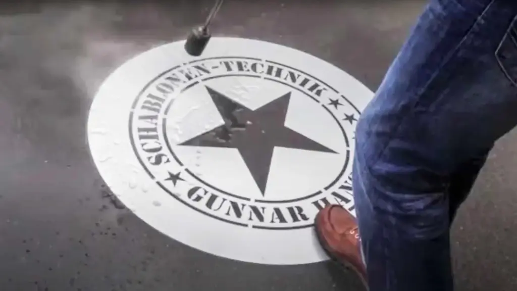 Edelstahl Logoschablone für Reverse Graffiti